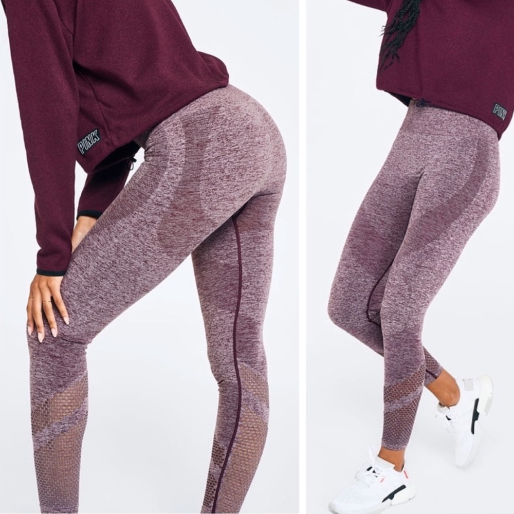 PINK Seamless Leggings - Plum Purple